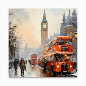 London In Winter Canvas Print