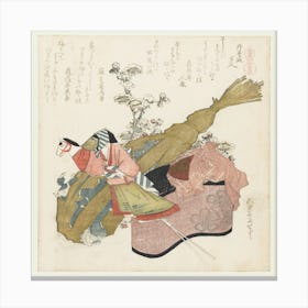 A Comparison Of Genroku Poems And Shells, Katsushika Hokusai 9 Canvas Print