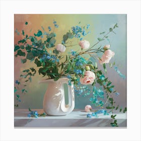 'Roses In A Vase' Canvas Print