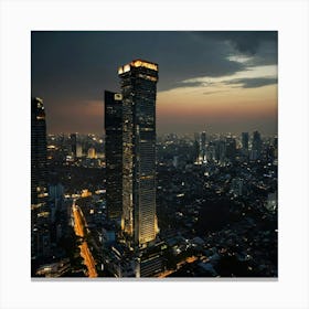 Skyscraper Stock Videos & Royalty-Free Footage Canvas Print