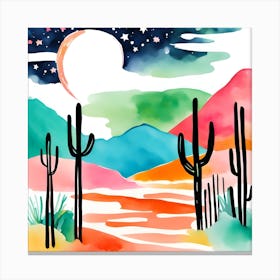 El Paso Under The Moon 05 1 Canvas Print