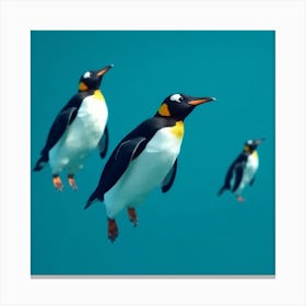 Penguins In Flight Canvas Print