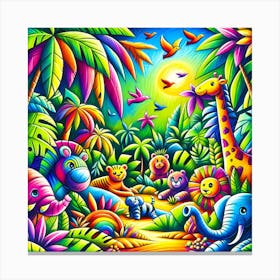 Super Kids Creativity:Jungle Animals Canvas Print