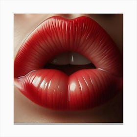 Red Lips Canvas Print