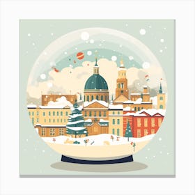 Vilnius Lithuania 3 Snowglobe Canvas Print