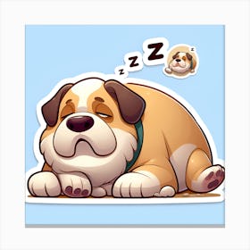 Sleepy Dog Canvas Print