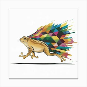 Frog Running Canvas Print