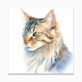 American Bobtail Cat Portrait 2 Canvas Print