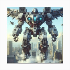 Giant Robot In The Sky 1 Canvas Print