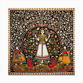 Indian Painting Madhubani Painting Indian Traditional Style 13 Canvas Print