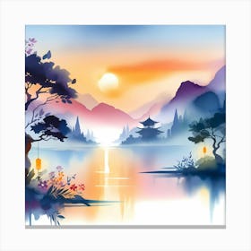 Asian Landscape Painting 30 Canvas Print