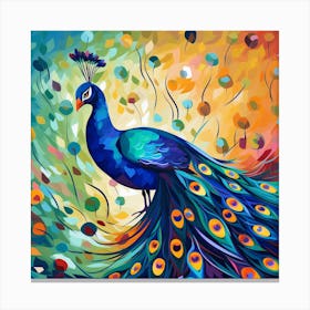 Peacock Painting Canvas Print