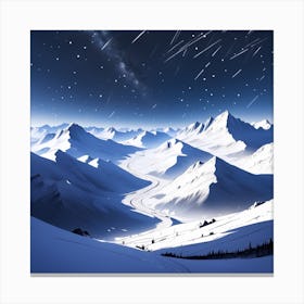 Snowy Mountains 1 Canvas Print