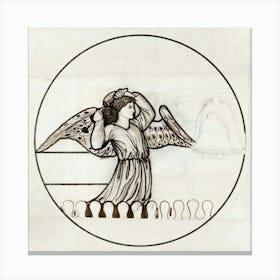 Angel In A Circle Canvas Print