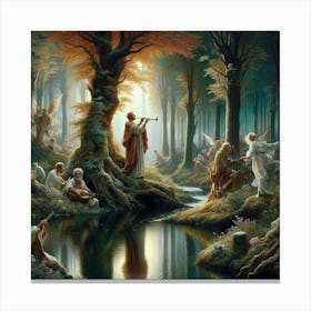 Angels In The Forest 1 Canvas Print