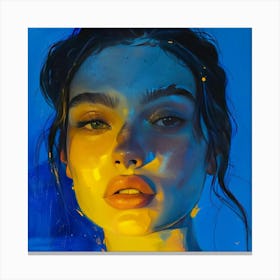 Girl With Blue Eyes 2 Canvas Print