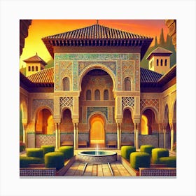 Timeless Elegance of the Alhambra Canvas Print