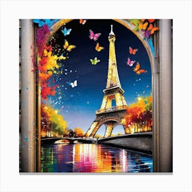 Butterfly Paris 4 Canvas Print