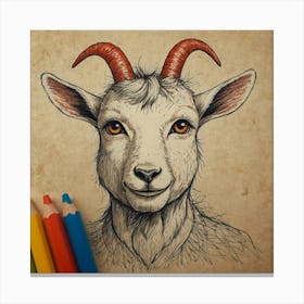 Goat Head 2 Canvas Print