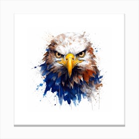 Eagle Head With Ink Splash Effect 1 Canvas Print