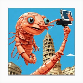 Snail Takes A Selfie Canvas Print