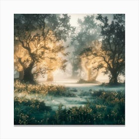 Forest In The Mist Canvas Print