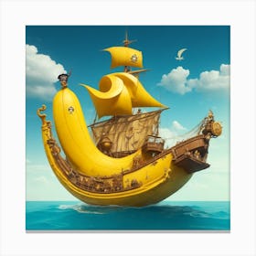 Banana In The Shape Canvas Print