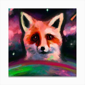 Fox In Space Canvas Print