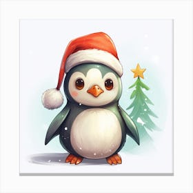 Christmas Penguin 1 Canvas Print
