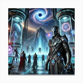 A Futuristic Sci Fi Scene Depicting The Multiversa Canvas Print