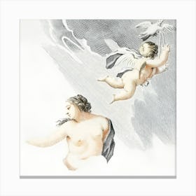 Cupid And Dove Canvas Print