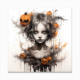 Halloween Girl Canvas Print