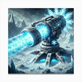 A Futuristic Sci Fi Depiction Of The Glacial Storm Canvas Print