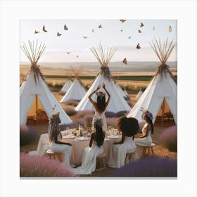 Teepee Wedding Canvas Print