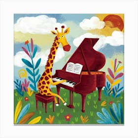 A Whimsical And Vibrant Illustration Of A Giraffe Th7ubkjiqgajp6yiyaznwa 19ermpnzq Waogoy Pbtzg Canvas Print