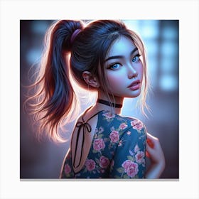 Asian Girl 2 Canvas Print