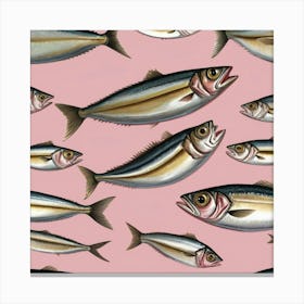 Default Sardines On Pink Art 3 Canvas Print