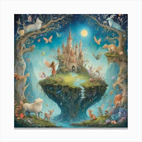 Fairytale Castle Art Print 4 Canvas Print