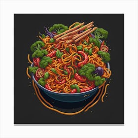 Chinese Noodle Dish Canvas Print
