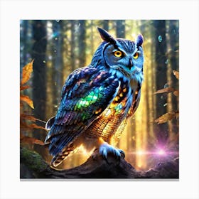 Owl In The Forest 33 Canvas Print