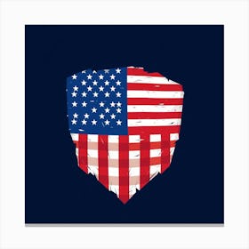 American Flag Shield Canvas Print