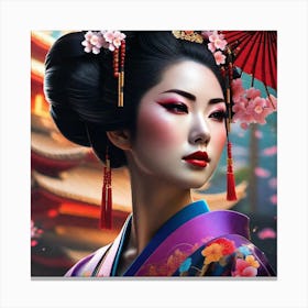 Geisha 160 Canvas Print