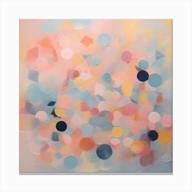 Geometric shapes in soft pastel tones, optimistic painting Canvas Print