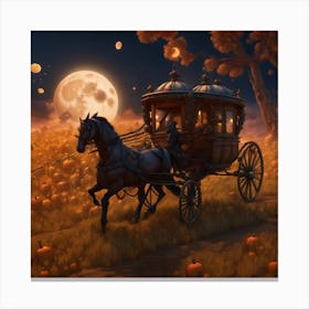 Pumpkins In The Field 1 Canvas Print