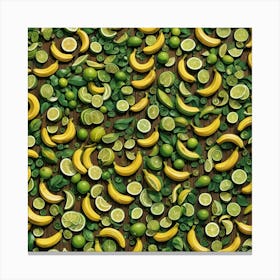 Bananas And Limes Canvas Print