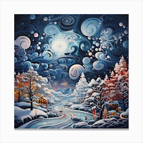 Yuletide Quilted Brush Ballet Canvas Print