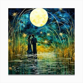 Love Changes Everything - In The Moonlight Canvas Print