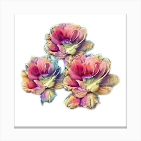 Watercolor Roses Canvas Print