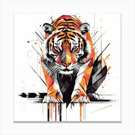 Abstract Tiger.Generated AI. Wall Art Print Canvas Print