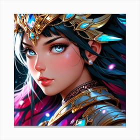 Default A Gracefully Fierce Anime Warrior Princess Her Intrica 2 (2) Canvas Print